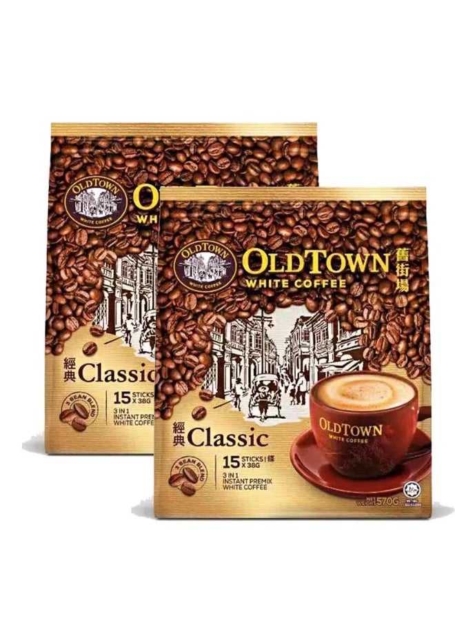 OLDTOWN, 3 in 1, Instant white coffee, Classic original, 2packs, Malaysia - Image 1