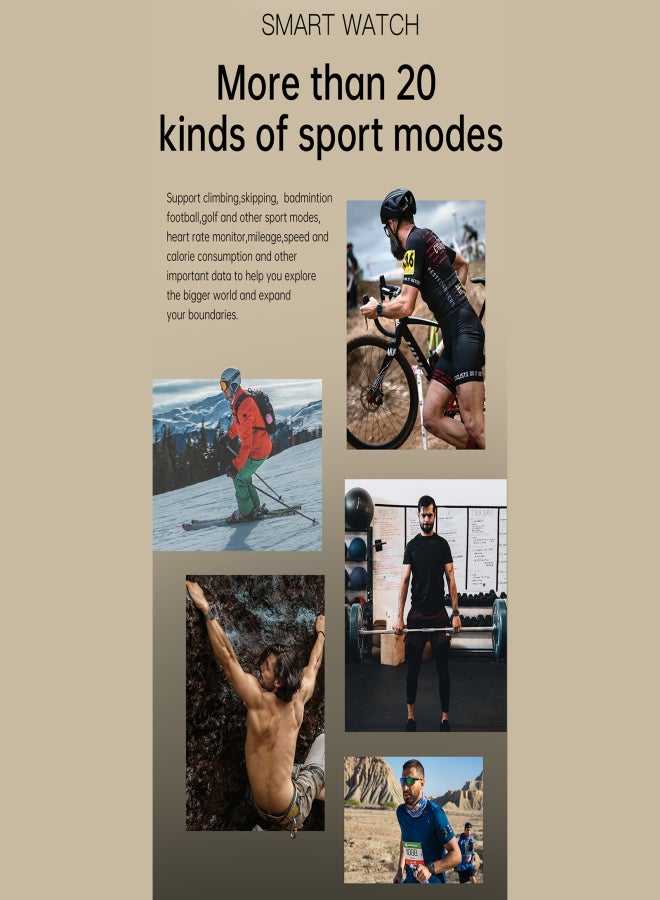 ليمفو ساعة ليمفو K55 الرياضية الذكية الخارجية، شاشة IPS تعمل باللمس بالكامل مقاس 1.85 بوصة، هيكل متين، اتصال بلوتوث، 24 وضعًا رياضيًا، وضع استعداد لمدة 20 يومًا، مراقبة صحية، تنبيهات الرسائل، متوافقة مع نظامي أندرويد وiOS - Image 3