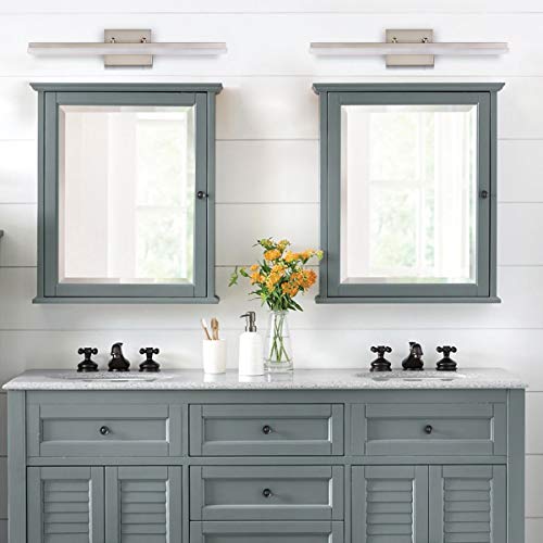 mirrea 24in Modern LED Vanity Light for Bathroom Lighting Dimmable 24w Brushed Nickel (Warm White 3000K) - Image 3