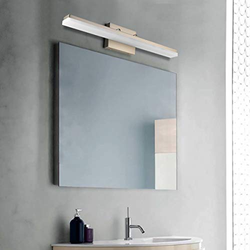 mirrea 24in Modern LED Vanity Light for Bathroom Lighting Dimmable 24w Brushed Nickel (Warm White 3000K) - Image 2