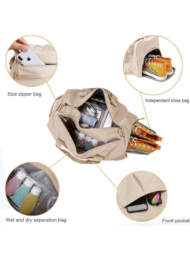 yongsheng Sports Gym Duffel Bag for Women Waterproof Weekender Travel Bag with Shoes Compartment Dry and Wet Separation for Training Swim Yoga  - Image 3