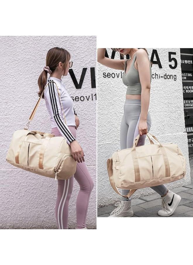 yongsheng Sports Gym Duffel Bag for Women Waterproof Weekender Travel Bag with Shoes Compartment Dry and Wet Separation for Training Swim Yoga  - Image 2
