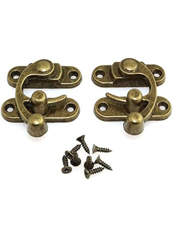 Generic Bronze Mini Swing Arm Clasp Vintage Style Toggle Hasp Hook for Suitcase Jewelry Box Toolbox  - Image 1