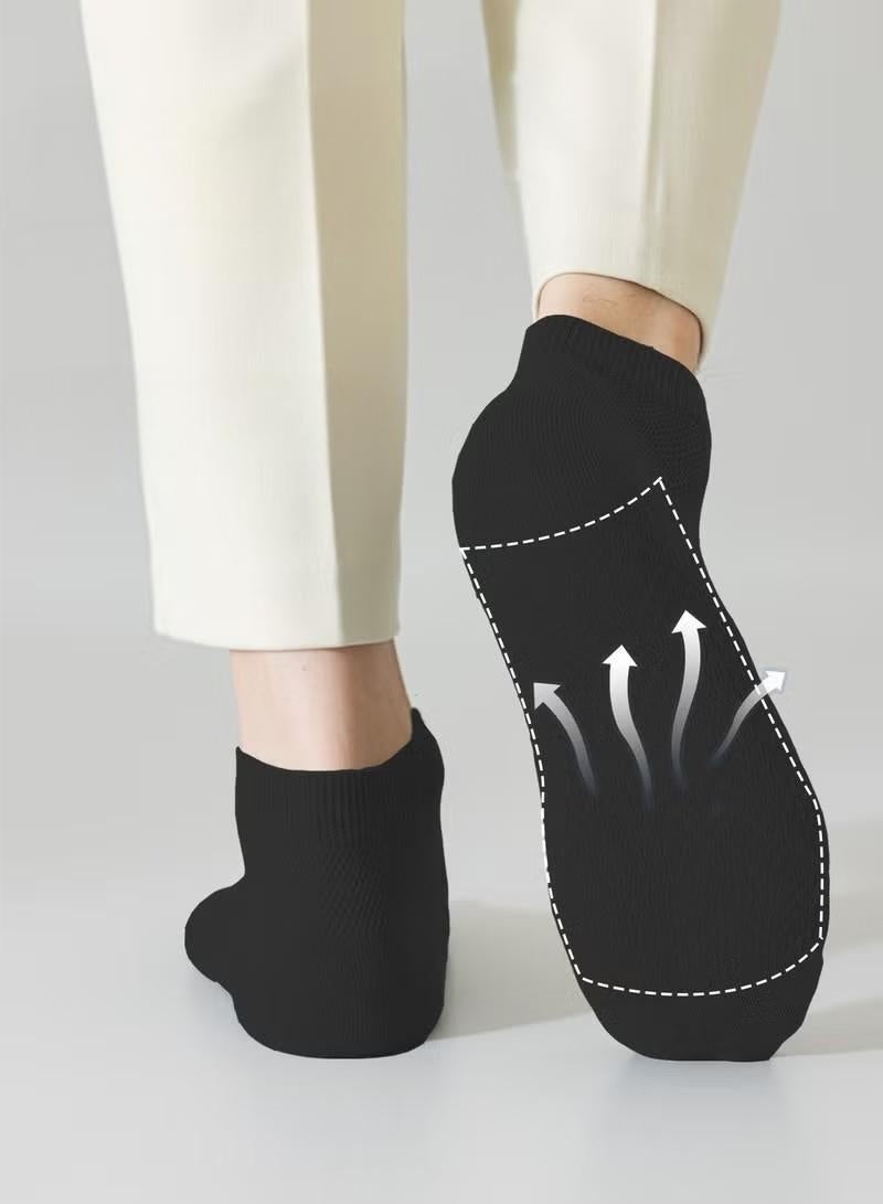 Men's Breathable Mesh Cotton Ankle Socks - 5 Pairs, Lightweight and Comfortable for Spring, Summer, and Fall - Image 3