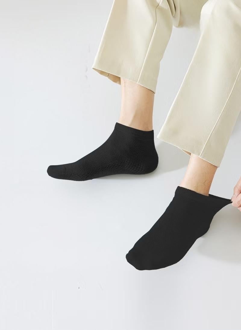 Men's Breathable Mesh Cotton Ankle Socks - 5 Pairs, Lightweight and Comfortable for Spring, Summer, and Fall - Image 2