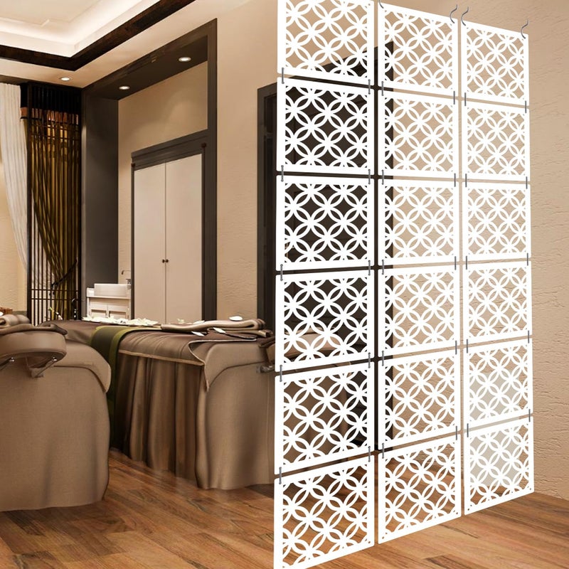 Olive Tree Olive Tree 12Pcs Hanging Room Divider Panel Modern Hanging Screen Partition for Home Decoration Living Room 115 x 115 12 PanelsOTD8086  - Image 2