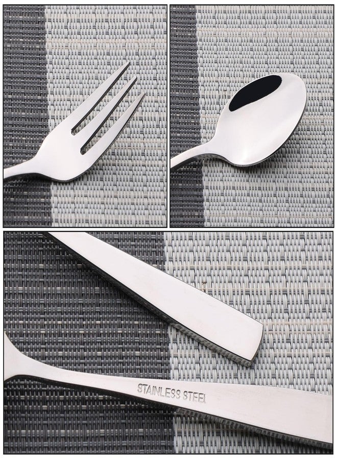 Begale 12-piece Stainless Steel Tea Spoons and Tasting Appetizer Cake Forks, 6 Tasting Forks + 6 Teaspoons - Image 3