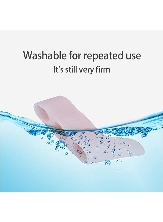 أوهو فاصل وواقيات إصبع القدم الخنصر ، فواصل أصابع القدم ذات 3 ثقوب لإصبع القدم المتداخل ، لأصابع الخنصر المجعدة الصحيحة والحماية ، تخفيف الآلام من الاحتكاك 5 أزواج (شفاف) - Image 5