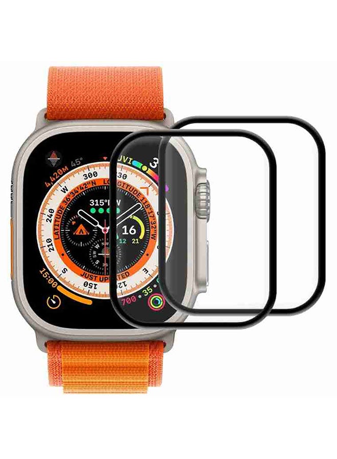 O Ozone 2 Pack Screen Protector for Apple Watch Ultra 2 / Ultra Screen Protector 49mm, 3D Curved Screen Guard -Black - Image 1