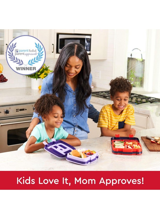 Bentgo Kids Prints Leak-Proof, 5-Compartment Bento-Style Kids Lunch Box - Ideal Portion Sizes for Ages 3-7, Durable, Drop-Proof, Dishwasher Safe, & Made with BPA-Free Materials (Rocket) - Image 1