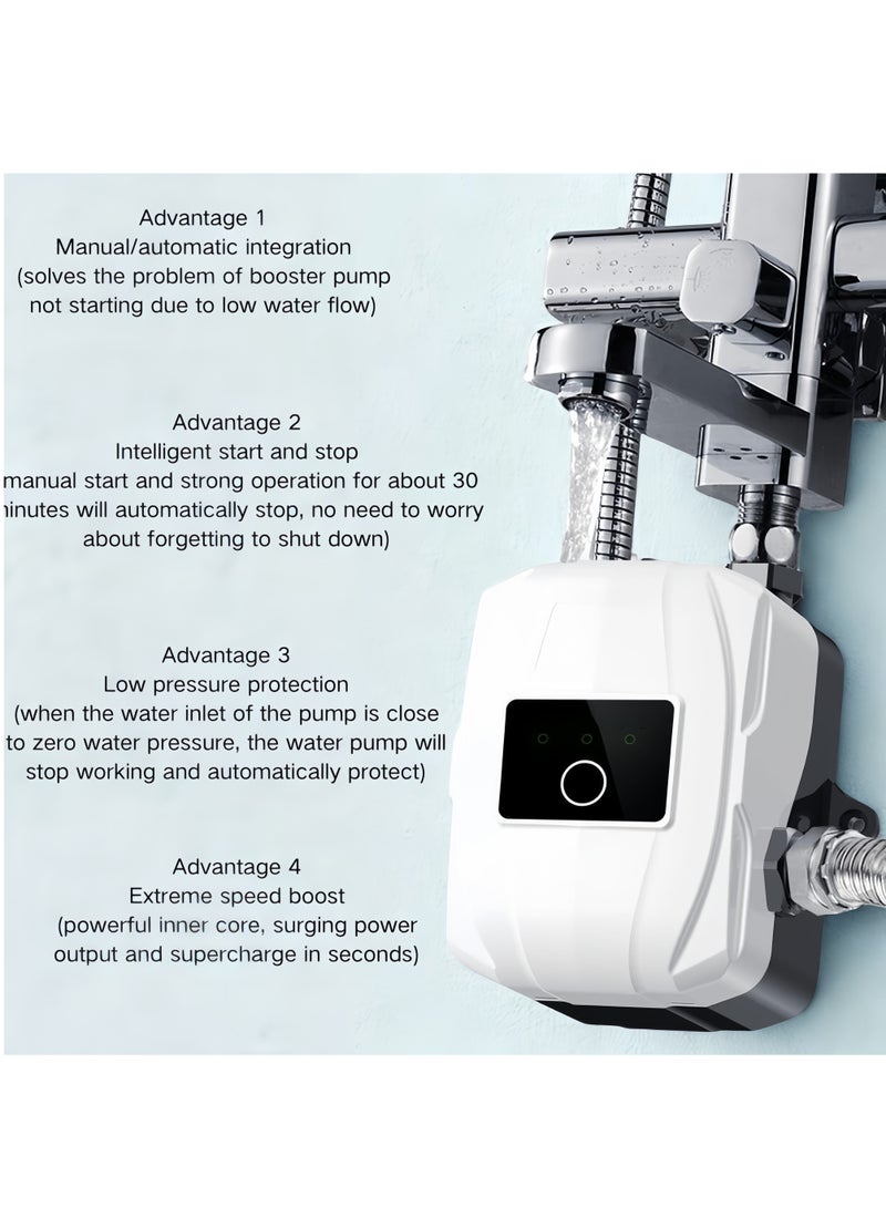 جوي لينك مضخة تعزيز آمنة بجهد 24 فولت مزودة بمفتاح تدفق - مضخة تعزيز محمولة للاستخدام المنزلي في الحمام والمطبخ والمرحاض والحديقة - Image 4