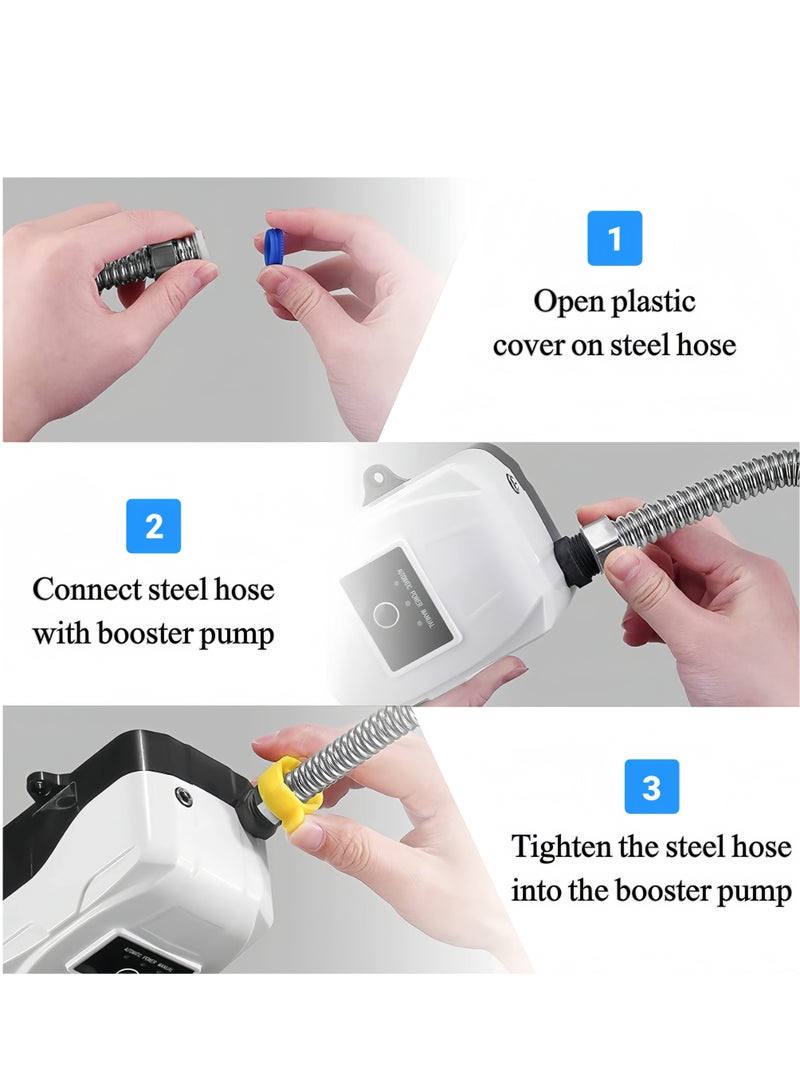 جوي لينك مضخة تعزيز آمنة بجهد 24 فولت مزودة بمفتاح تدفق - مضخة تعزيز محمولة للاستخدام المنزلي في الحمام والمطبخ والمرحاض والحديقة - Image 5