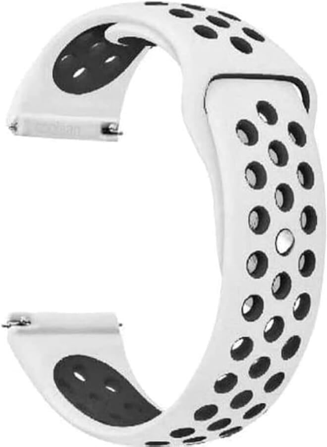 G-Power Silcon Strap With Modern Design To Add More Beauty For Huawei Gt2 46 /Gt2 Pro/ Gt1 46 / Amazfit Gtr 47/ Amazfit Gt3 46 Smart Watch 22Mm - Black White