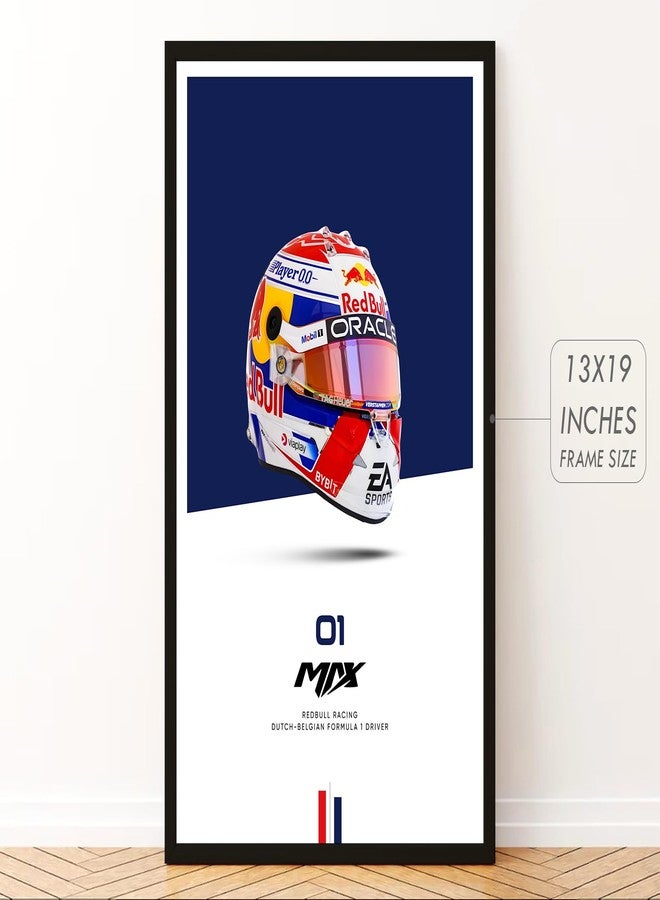 Gamya Big Formula 1 F1 Cars Drivers Framed Aesthetic Posters For Wall Decoration, Bedroom, Living Room, Gift Item For Boys | Set of 3 (13x19 Inches) (Max Verstappen (Black Frame)) - Image 3