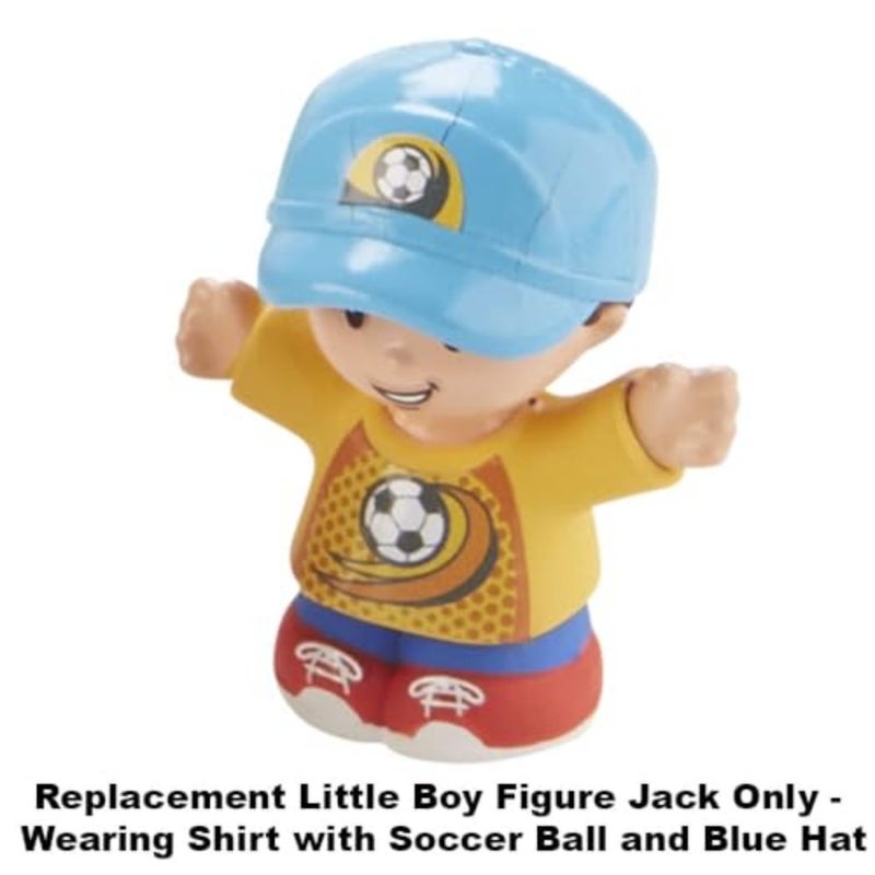 Replacement Part for Fisher-Price Little People Swing and Share Treehouse Playset - DYF19 ~ Replacement Little Boy Figure Jack ~ Shirt with Soccer Ball ~ Blue Hat - Image 2