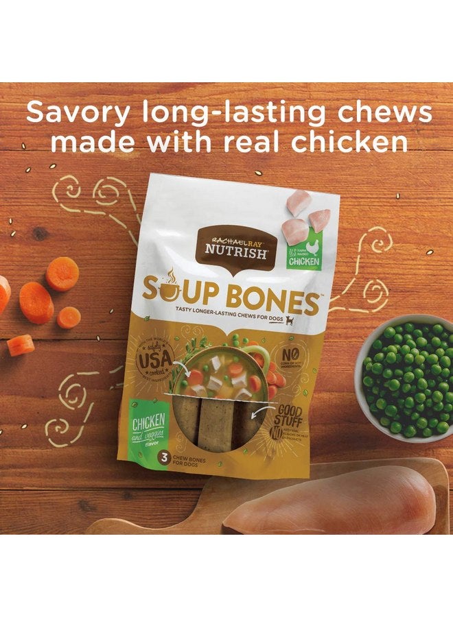 راتشل راي مكافآت الكلاب من راشيل راي، حساء العظام المغذي، بنكهة الدجاج والخضروات الحقيقية، 3 عظام، 6.3 أونصة - Image 2