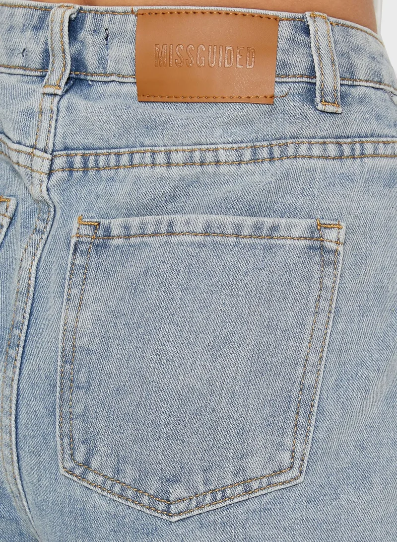 Missguided Split Hem Mom Jeans