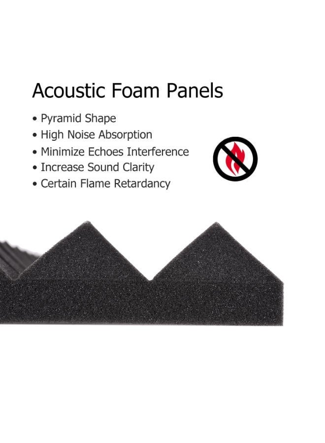 Sound Proof Foam Panels for Wall with Self Adhesive, 12" X 12" X 2" Acoustic Foam Panels High Density 6 Pack Soundproof Wall Panels Fast Expand Soundproof for Home Office Studio - Image 3