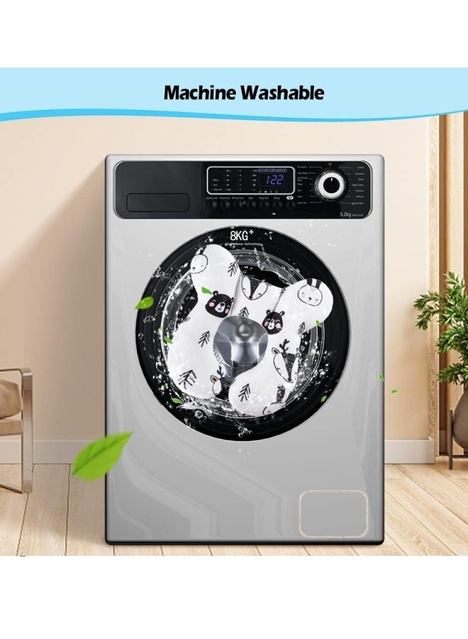 آيسيورا وسادة سفر للأطفال وسادة رقبة لعربة الأطفال وسادة على شكل حرف U لعربة الأطفال وسادة دعم رقبة لحديثي الولادة حماية علمية للرقبة مناسبة لمقاعد السيارات/عربات الأطفال/أسرّة الطائرات، إلخ - Image 5