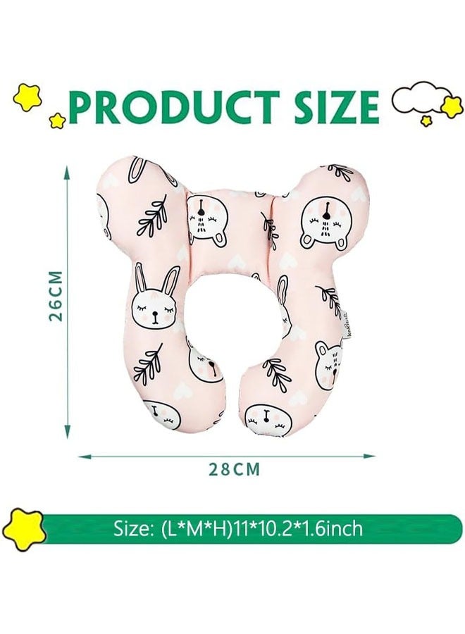 آيسيورا وسادة سفر للأطفال وسادة رقبة لعربة الأطفال وسادة على شكل حرف U لعربة الأطفال وسادة دعم رقبة لحديثي الولادة حماية علمية للرقبة مناسبة لمقاعد السيارات/عربات الأطفال/أسرّة الطائرات، إلخ - Image 2