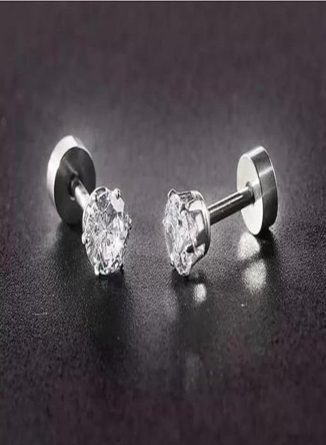 DEVIN Stainless Steel Crystal Stud Earrings, Fashion Jewellery for Men and Women, Anniversary Gift - Image 3