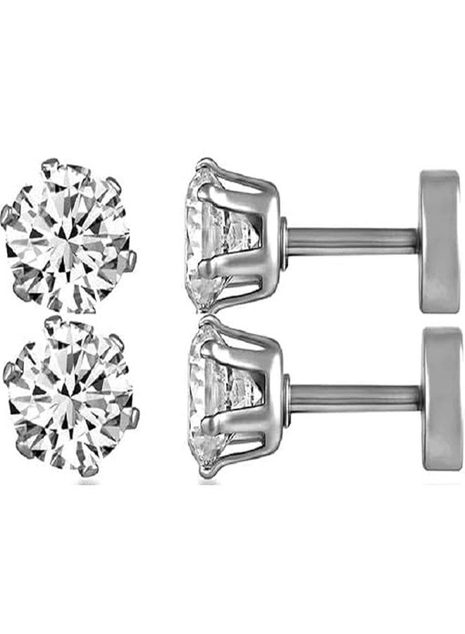 DEVIN Stainless Steel Crystal Stud Earrings, Fashion Jewellery for Men and Women, Anniversary Gift - Image 1