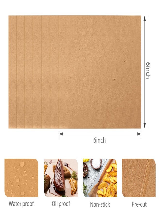 Putmhim 200Pcs 6 x 6 In Hamburger Patty Paper, Unbleached Parchment Paper Squares, Non-Stick Wax Paper Sheets for Separate Burgers, Butter, Cookies, Storing Foods, Freezing - Image 3