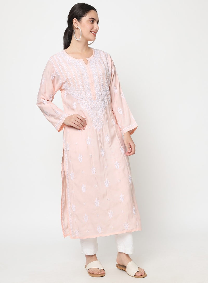 الايا كورتا قطن مطرز يدويًا للنساء - Image 5