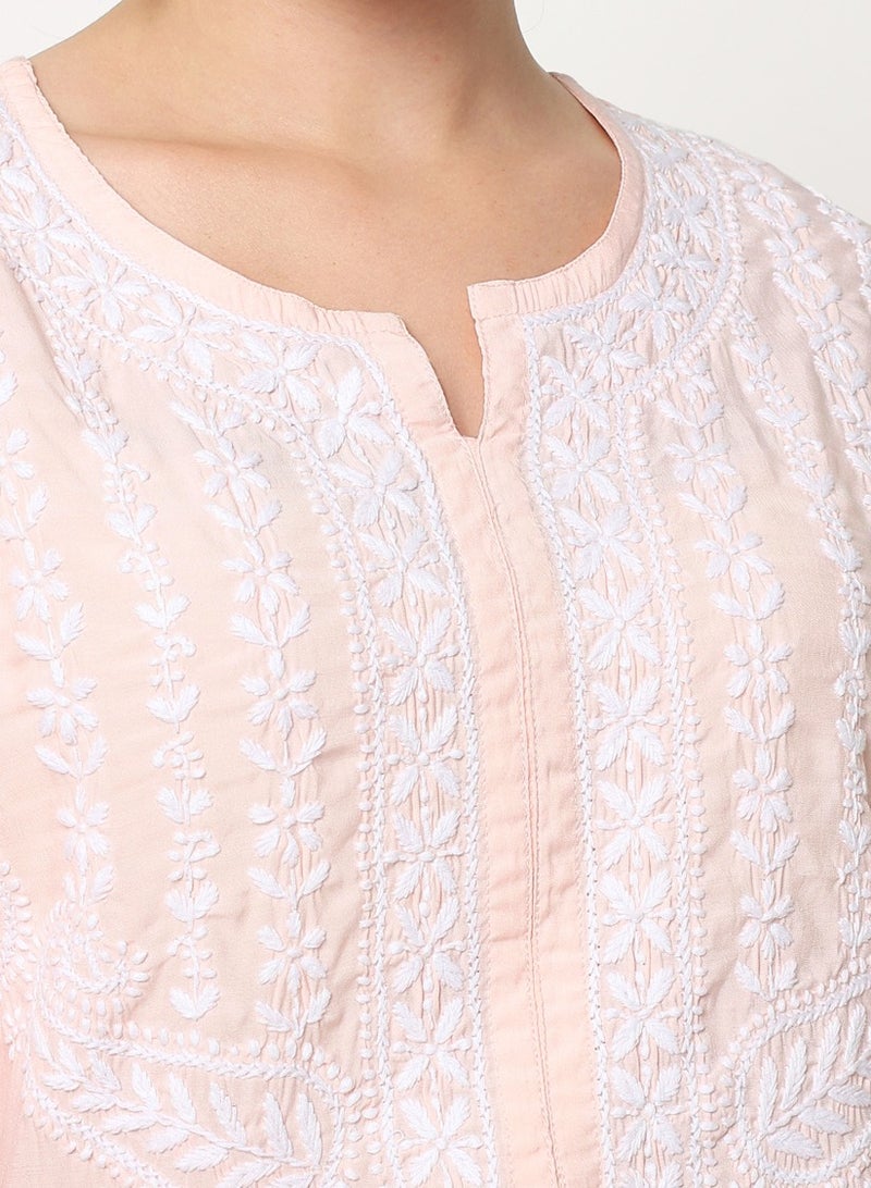 الايا كورتا قطن مطرز يدويًا للنساء - Image 4