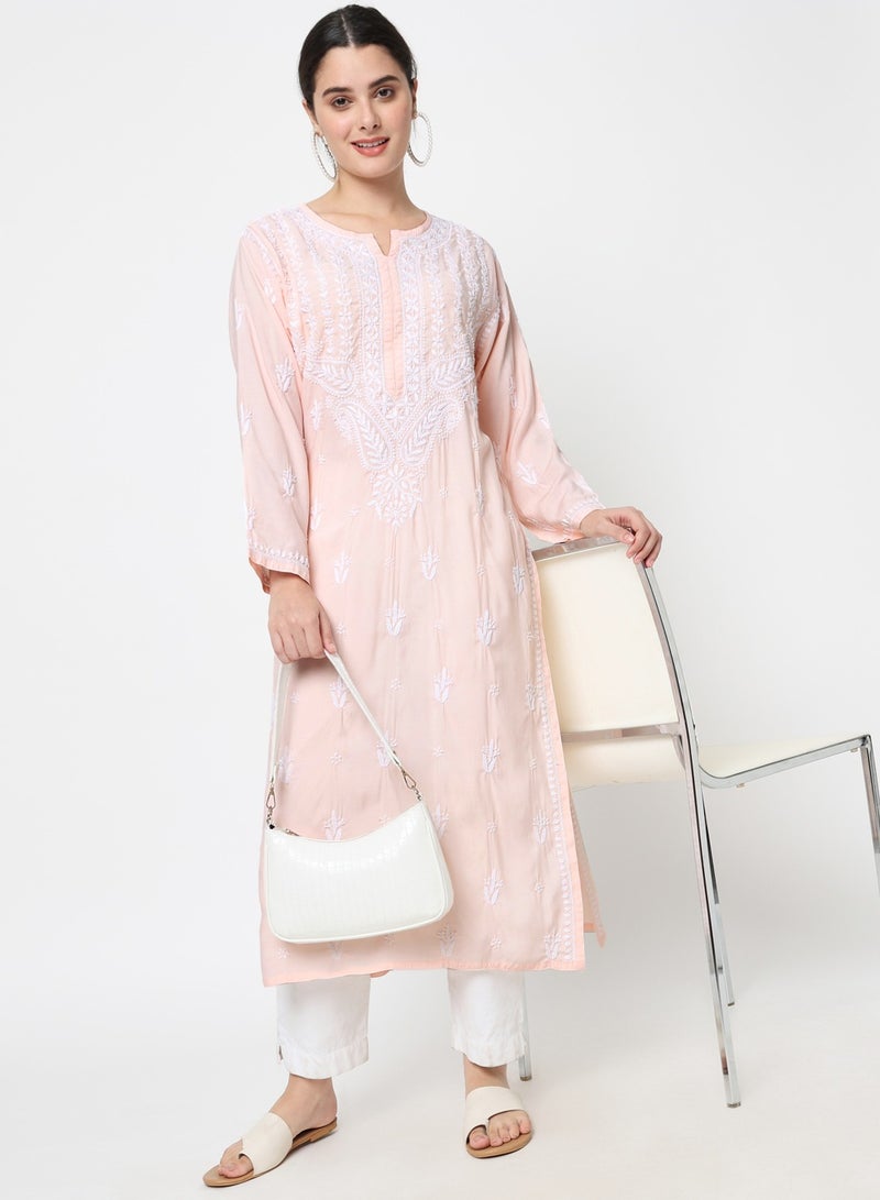 الايا كورتا قطن مطرز يدويًا للنساء - Image 3