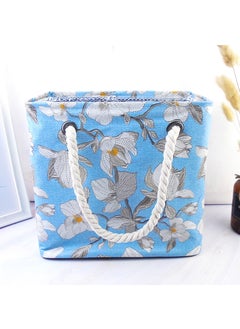 Portable Shower Caddy Large Folding Bath Organizer Blue