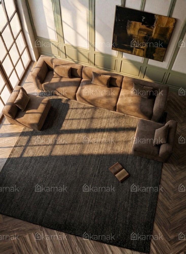 KARNAK Velnaro 5 Seater Velvet Sofa Brown - Image 2