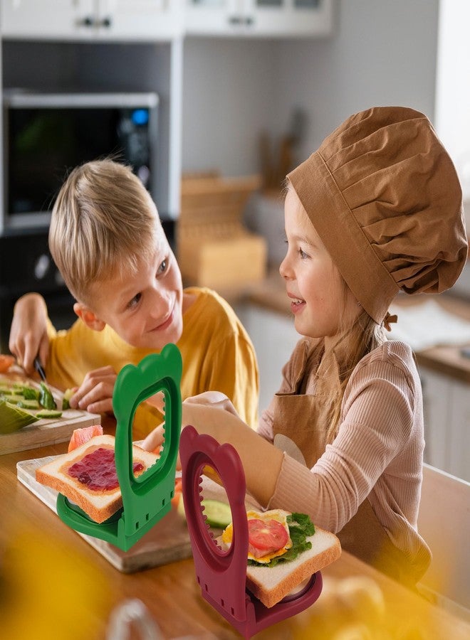 أداة LEPCY لصنع وإغلاق سندويشات بدون قشرة، قطاعة سندويشات بدون قشرة، أداة صنع سندويشات زبدة الفول السوداني والمربى بدون قشرة - اللون أخضر، شكل مربع - Image 2