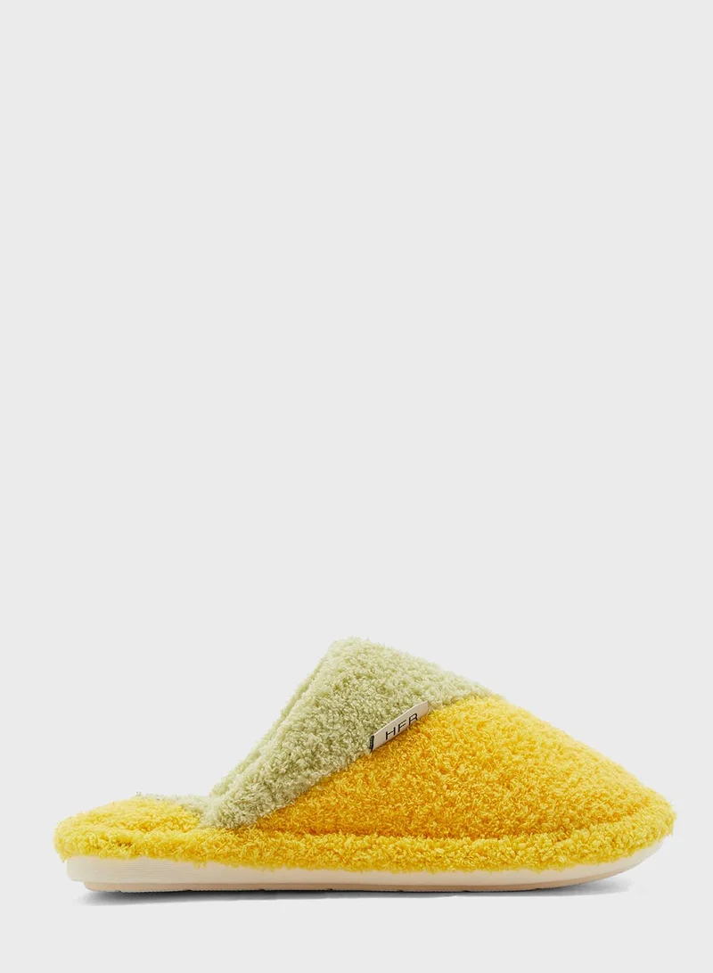 Ginger Colourblock Bedroom Slippers
