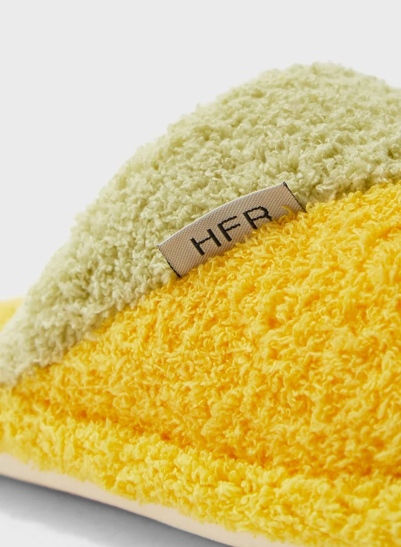 Ginger Colourblock Bedroom Slippers