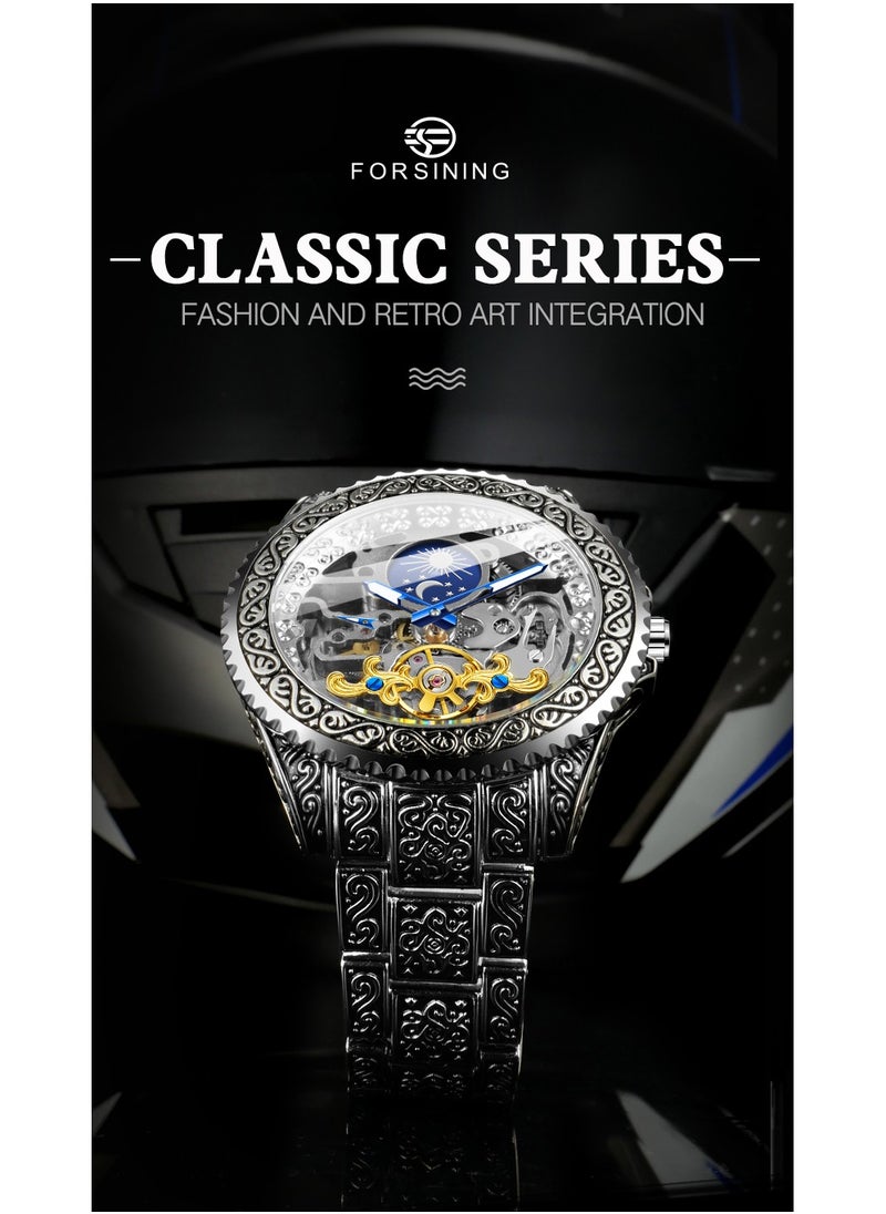 FORSINING - Watches for Men Watch Stainless Steel Luxury Luminous Water Resistant Automatic Mechanical Wristwatch - Image 1