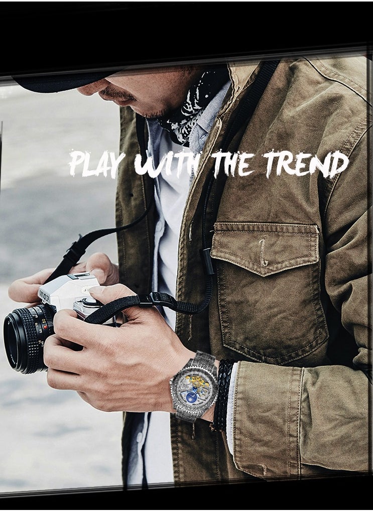 FORSINING - Watches for Men Watch Stainless Steel Luxury Luminous Water Resistant Automatic Mechanical Wristwatch - Image 1