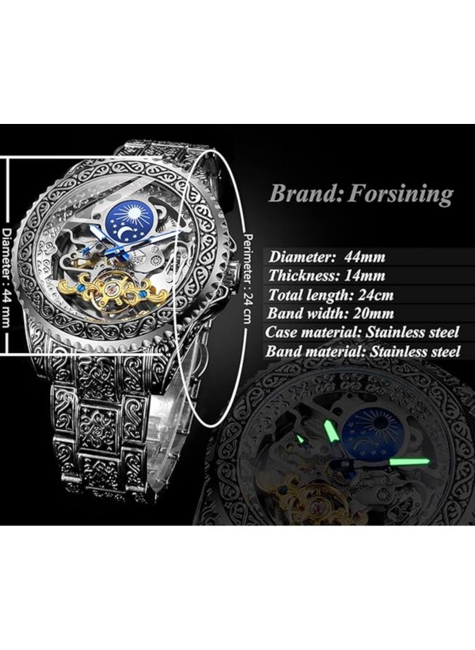 Watches for Men Watch Stainless Steel Luxury Luminous Water Resistant Automatic Mechanical Wristwatch - pzsku/ZB7C64963C9C9E5C019ABZ/45/_/1723551775/6655b031-d123-4bb6-ba21-5c13f21ca9e2