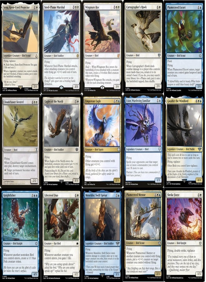MTG Decks & More إليت كوماندر بيرد ديك - كاسترال، ذا ويندكريستد - أزوريوس أزرق أبيض - EDH cEDH - 100 بطاقة - مجموعة MTG مخصصة - قوية جداً! - Image 3