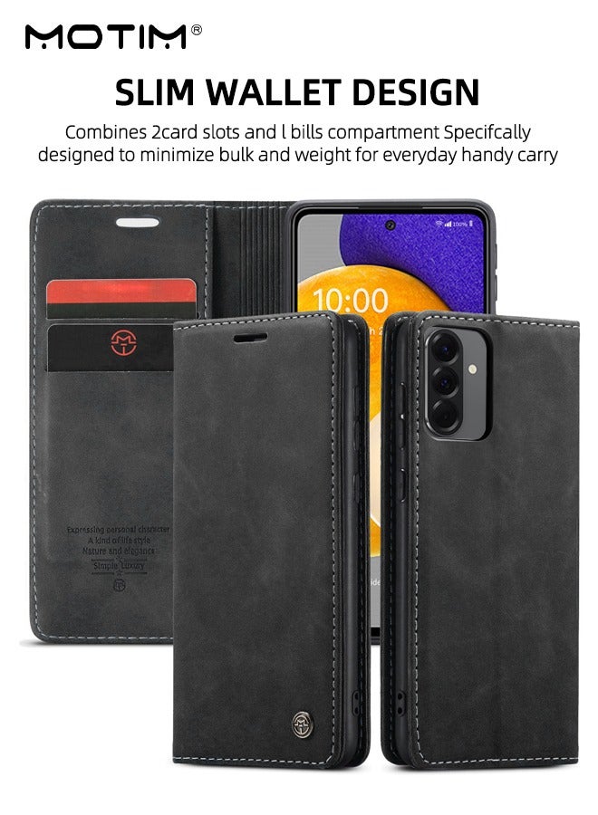 موتيم حافظة محفظة Samsung Galaxy A56، حافظة جلدية مقاومة للصدمات مع مسند خلفي قابل للطي، حافظة هاتف متينة توفر حماية كاملة من السقوط لـ Galaxy A56 - Image 2