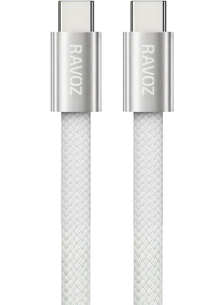 رافوز شاحن سريع Ravoz Core 65 بقوة 65 واط بتقنية GaN، مزود بمنافذ USB-C وUSB-A، لشحن أجهزة الكمبيوتر المحمولة، يدعم الشحن السريع بقوة 27 واط، وكابل E-Marker من النوع C بقوة 100 واط، وقابس قابل للطي متوافق مع الاتحاد الأوروبي والولايات المتحدة. - Image 2