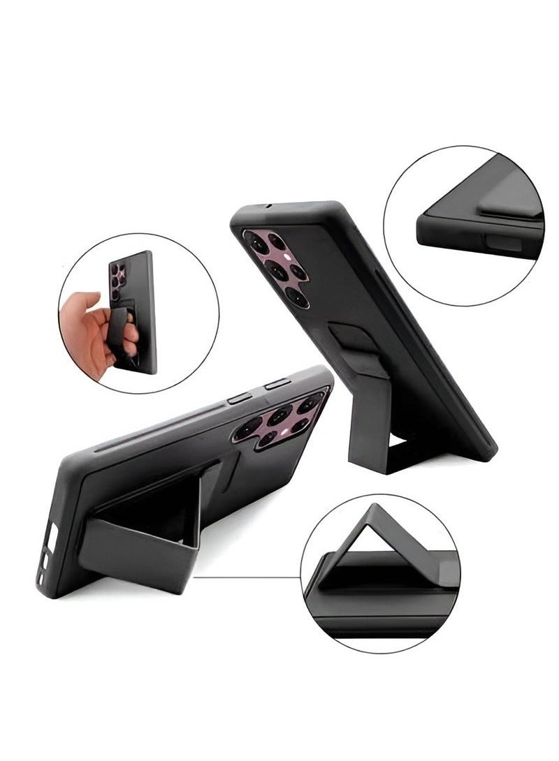 TIGER Samsung Galaxy S24 Ultra Case Cover | Magnetic Car Mount Compatible | Built-in Kickstand for Hands-Free Viewing | Vertical & Horizontal Hand Strap for Secure Grip | Shockproof & Scratch-Resistant | Slim & Lightweight Protective Cover | Durable & Stylish Black Case for Samsung Galaxy S24 Ultra (6.8-Inch) - Image 4