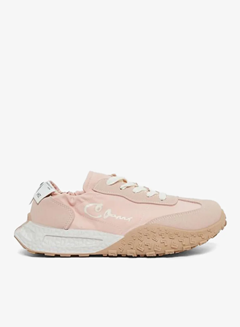 Take Two Take Two Women Printed Panel Stretch-Lace Sneakers