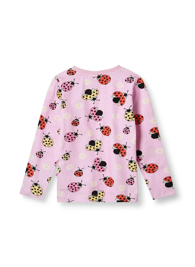 سموفولك Long-sleeved top with ladybirds
