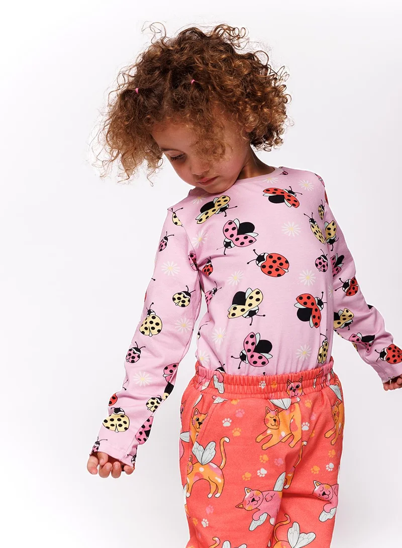 Småfolk Long-sleeved top with ladybirds