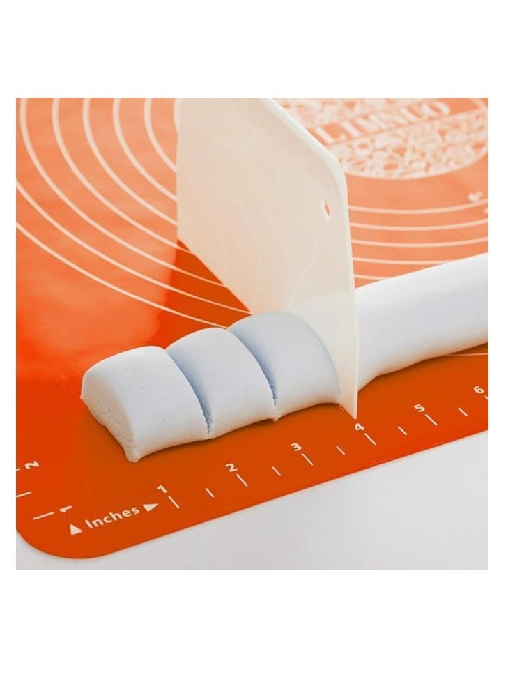 Silicone Baking Mat with Measurement Guide Food-Grade Heat-Resistant Dough Rolling Mat Non-stick Anti-slip Foldable Washable Kneading Pad (Color May Vary - 50x40cm) - Image 2