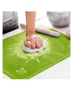 Generic Silicone Baking Mat with Measurement Guide Food-Grade Heat-Resistant Dough Rolling Mat Non-stick Anti-slip Foldable Washable Kneading Pad (Color May Vary - 50x40cm)  - Image 3