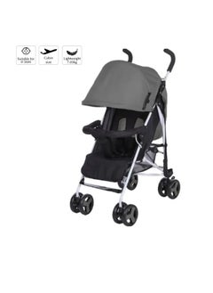 Bumble & Bird Bumble & Bird Lightweight Baby Travel Stroller, Compact Foldable Stroller with Reclining Seat, 5-Point Harness, and Storage Basket – Grey  - Image 3