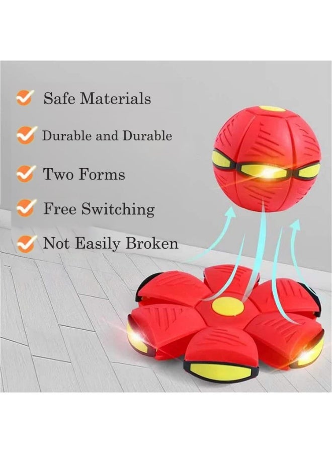 Pet Toy Flying Saucer Ball for Dog- Light OwowPet Magic Ball Dog Toy Balls Interactive Herding Decompression Pet Toys for Kids Outdoor (Red) - Image 5