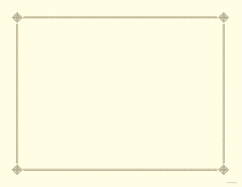 Great Papers! Corner Tiles Gold Foil Certificate, 8.5" x 11", 12 Count (2012197)